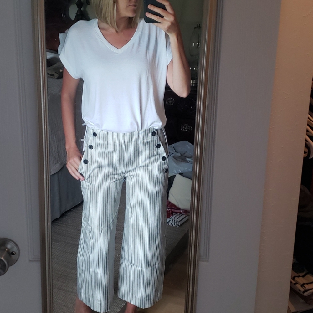 Banana Republic sz 4 Womens Cropped Wide Leg Pant